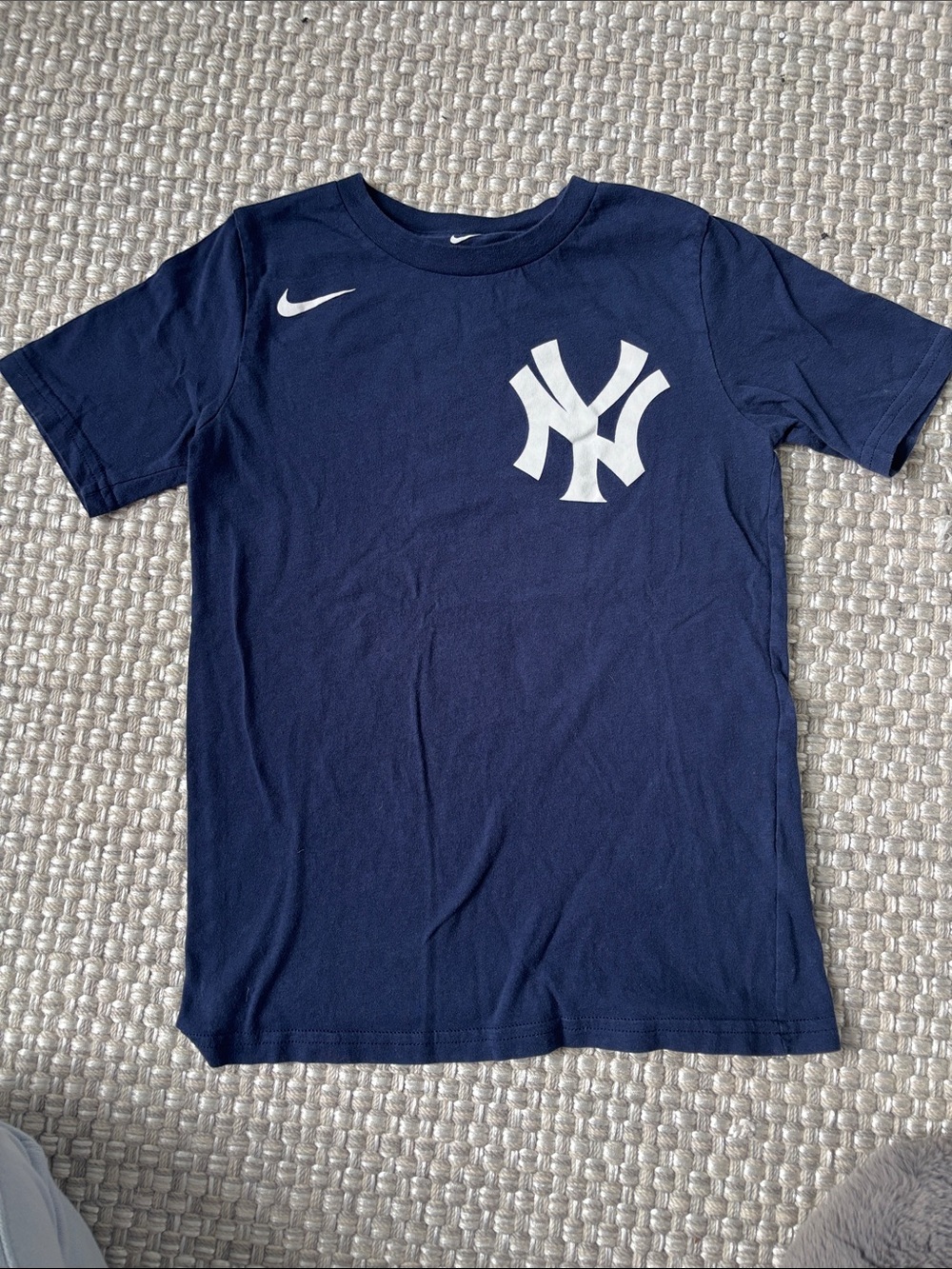 Nike Kids Navy T-Shirt with White NY Logo